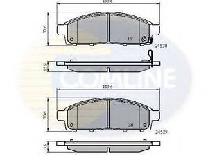 CBP31584 Comline - Гальмівні колодки до дисків COMLINE CBP31584 на MITSUBISHI TRITON (KB_T, KA_T)