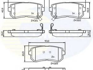 CBP32016 Comline - Гальмівні колодки до дисків COMLINE CBP32016 на HYUNDAI ix20 (JC)
