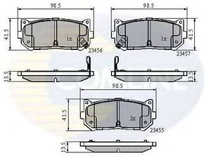 CBP3906 Comline - Гальмівні колодки до дисків COMLINE CBP3906 на KIA CREDOS (K9A)