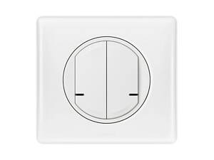 Celiane with NETATMO. Умный беспроводной выключатель 2-клавишный. Белый