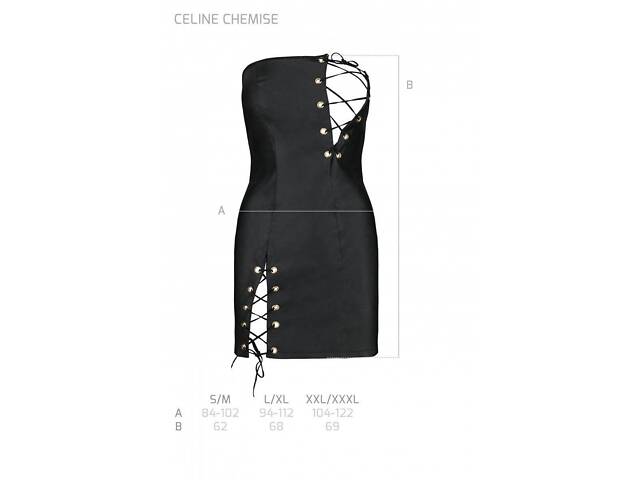CELINE CHEMISE black S/M - Passion (SO6407) - Фото 5