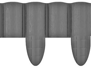 Cellfast Газонне огородження 4 ECO, 10 секцій по 240 мм, 2.4м, сірий