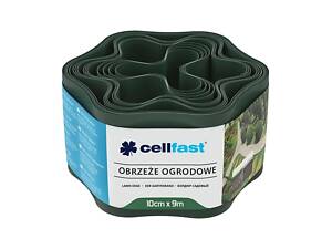 Cellfast Стрічка газонна, бордюрна, хвиляста, 10см x 9м, темно-зелена