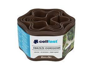 Cellfast Стрічка газонна, бордюрна, хвиляста, 10см x 9м, коричневий