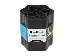 Cellfast Стрічка газонна, бордюрна, хвиляста, 20см x 9м, чорна