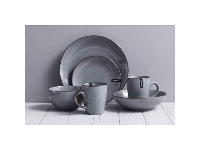 Чашка Ardesto Bagheria 360 мл Grey (AR2936GREY) - Фото 2
