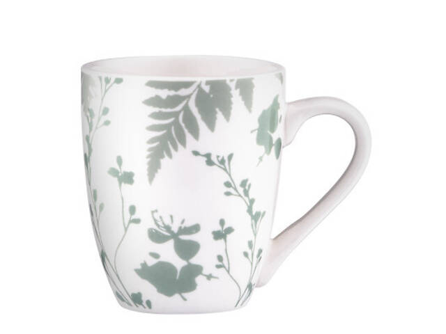 Чашка Ardesto Capri, 320мл, порцеляна, біло-зелений (AR0432CWG) - Фото 1