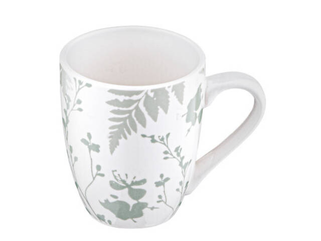 Чашка Ardesto Capri, 320мл, порцеляна, біло-зелений (AR0432CWG) - Фото 2