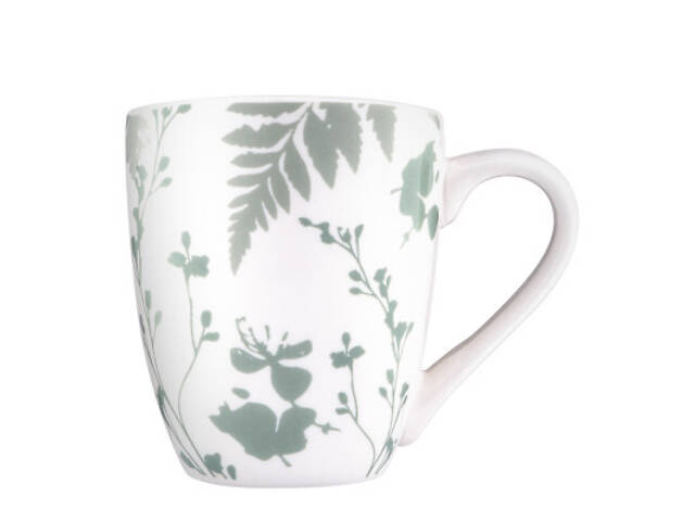 Чашка Ardesto Capri, 320мл, порцеляна, біло-зелений (AR0432CWG) - Фото 3
