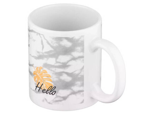 Чашка Ardesto Hello, 330мл, кераміка, біло-сірий (AR3048WG) - Фото 2