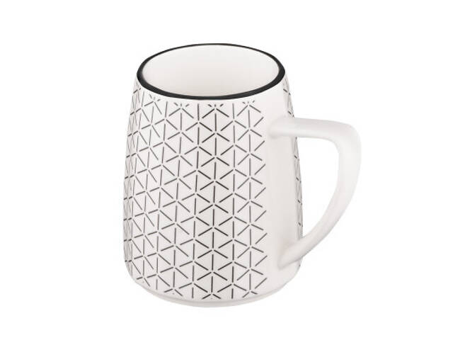 Чашка Ardesto Lamberto, 360мл, порцеляна, біло-сірий (AR3052) - Фото 4