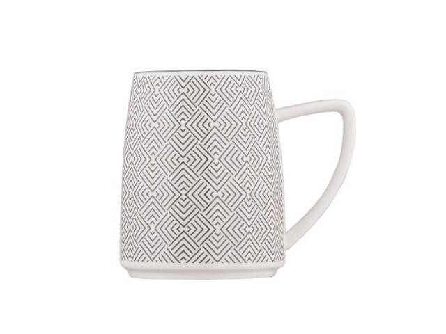 Чашка Ardesto Lamberto, 360мл, порцеляна, біло-сірий (AR3050) - Фото 3
