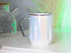 Чашка керамическая Glaze 450мл в зеркальной глазури чашки для кофе Желтый