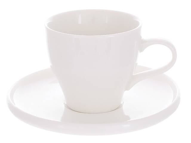 Чашка з блюдцем Bona Di Belle 991-004 200 мл біла - Фото 1