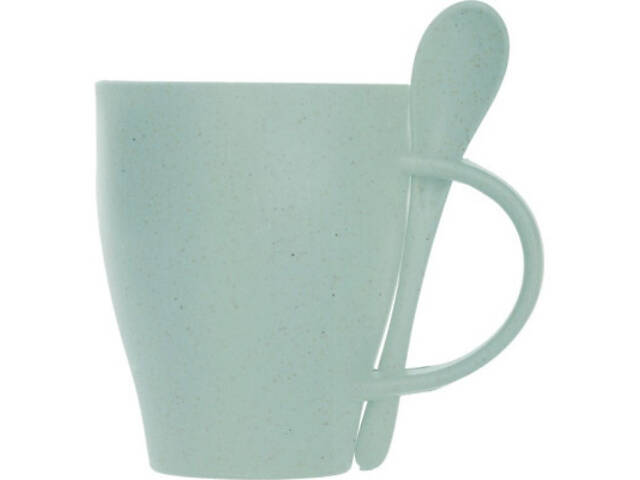 Чашка Voyager бамбукова 300 мл з ложкою зелений (V0847-10) - Фото 2