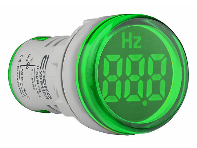 Частотомір цифровий 5-99Hz ᴓ22мм круглий зелений [A0190010164] U-ADM-Hz АСКО - Фото 1