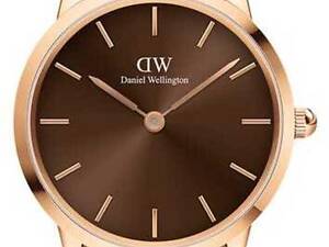 Часы Daniel Wellington DW00100461 Iconic Link Amber 36 RG Brown