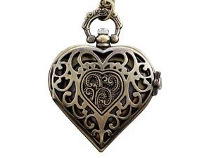 Часы кулон в форме сердца для влюбленных на цепочке