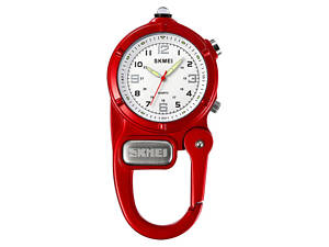 Часы кварцевые Skmei 2232 с карабином и LED-фонариком (Красный)