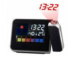 Часы метеостанция с проектором времени 8190