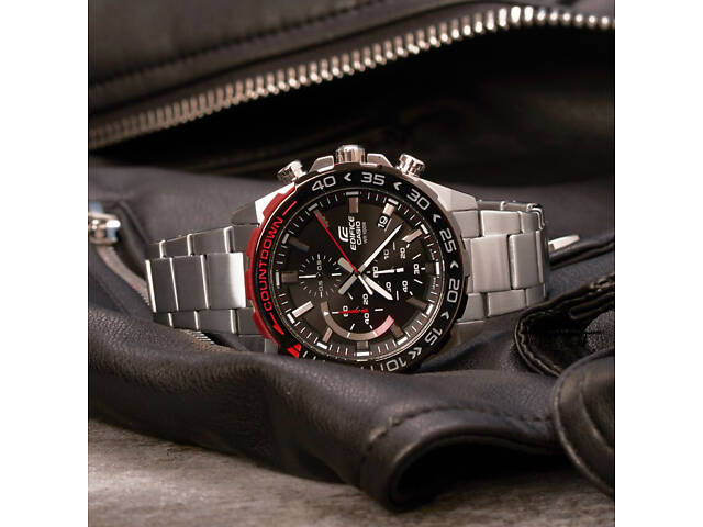 Часы мужские классические наручные японские оригинальные Casio Edifice EFR-566DB-1AVUEF (модуль 5579) - Фото 7