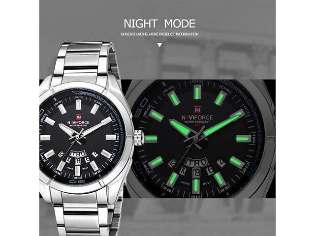 Часы мужские наручные Naviforce Rocket (Черный) - Фото 4