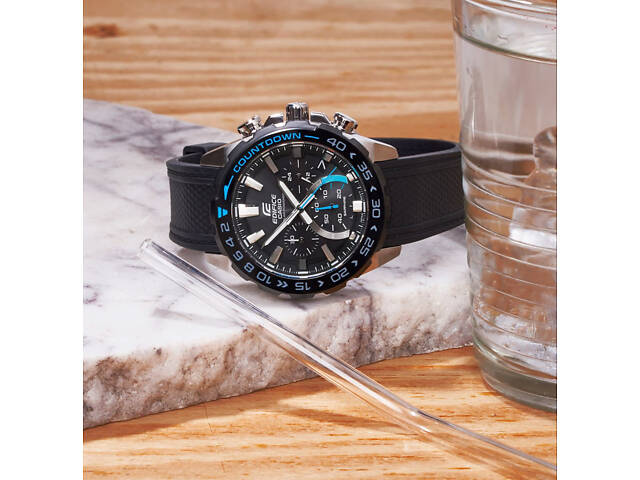 Часы мужские наручные оригинальные Casio Edifice EFS-S550PB-1AVUEF на полимерном ремешке (модуль 5622) - Фото 4