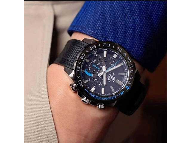 Часы мужские наручные оригинальные Casio Edifice EFS-S550PB-1AVUEF на полимерном ремешке (модуль 5622) - Фото 7
