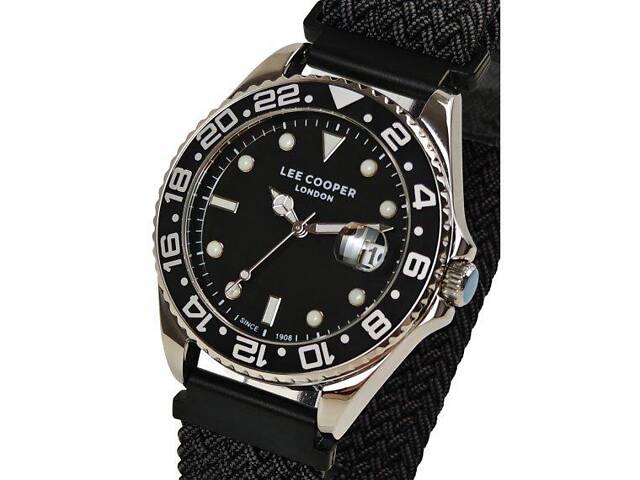 Часы мужские водостойкие Lee Cooper Daytona Vibe Black (2 ремешка) - Фото 1