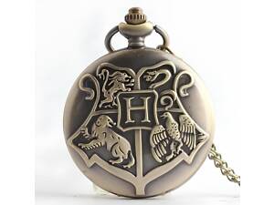 Часы на цепочке с гербом Хогвартс RESTEQ 47 мм, Часы карманные Гарри Поттер, Часы с эмблемой Хогвартс