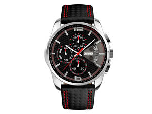 Часы наручные мужские SKMEI 9106RD, оригинальные мужские часы, модные мужские часы круглые