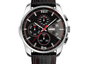 Часы наручные мужские SKMEI 9106RD, оригинальные мужские часы, модные мужские часы круглые