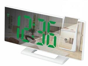 Годинник настільний електронний з проєкцією та будильником Gaosuo DS-3618LP LED White.