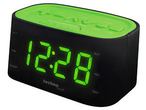 Годинник настільний з радіо Technoline WT465 Black/Green (WT465 grun)