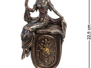 Годинник настільний Veronese Дівчина з дзеркалом 22,5 см