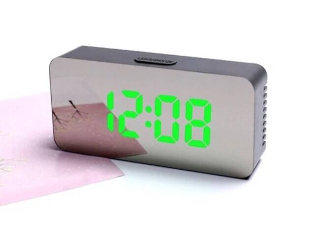 Часы настольные зеркальные 1826 белые - Фото 1