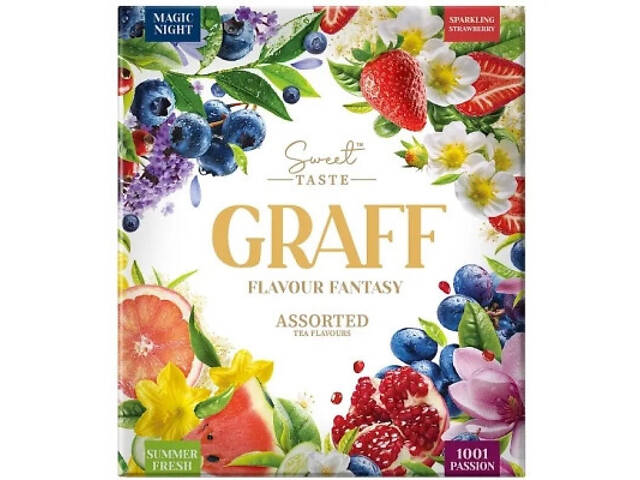 Чай Graff Асорті Смакова фантазія/Flavour Fantasy 32 пакетики (4820279612683) - Фото 1