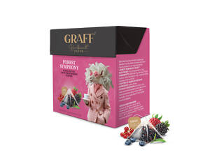 Чай Graff Forest Symphony Чорний з лісовими ягодами 20 пірамідок по 1.8 г (4820279611150)