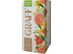 Чай Graff Summer Fresh з ароматом грейфрута, огірка та кавуна 20x1.5 г (4820279612287)