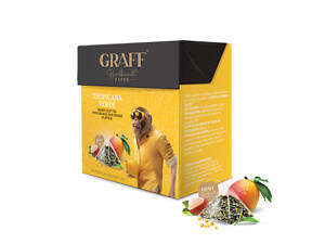 Чай Graff Tropicana Verde Зелений 20 пірамідок по 1.8 г (4820279611112)