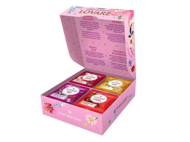 Чай Lovare Асорти Квітковий 4 види по 8 шт (lv.79686) - Фото 2