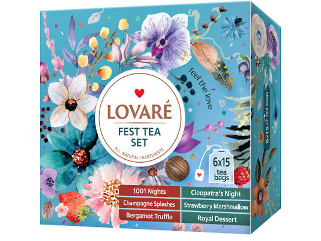 Чай Lovare Fest Tea Set 90 пакетиків асорті (lv.79907) - Фото 1