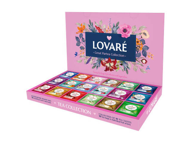 Чай Lovare 'Great Party' 18 видів по 5 шт (lv.72878) - Фото 2