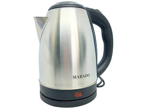 Чайник електричний 2 літри з нержавіючої сталі 1500 Вт Marado з індикатором рівня води нержавійка