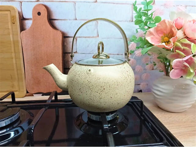 Чайник OMS 8212-S-ivory 1 л бежевий - Фото 1