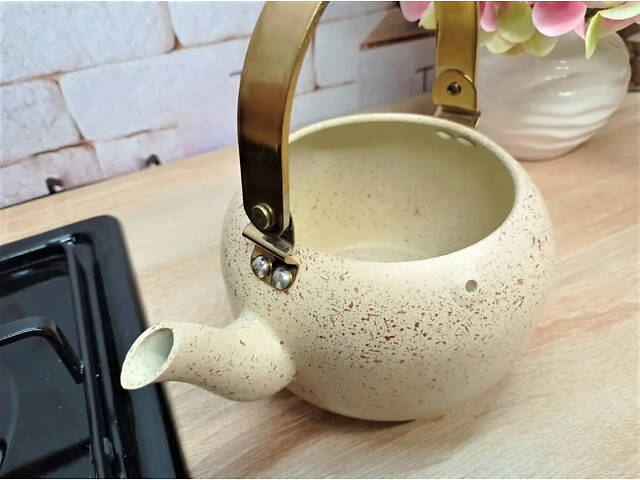 Чайник OMS 8212-S-ivory 1 л бежевий - Фото 3