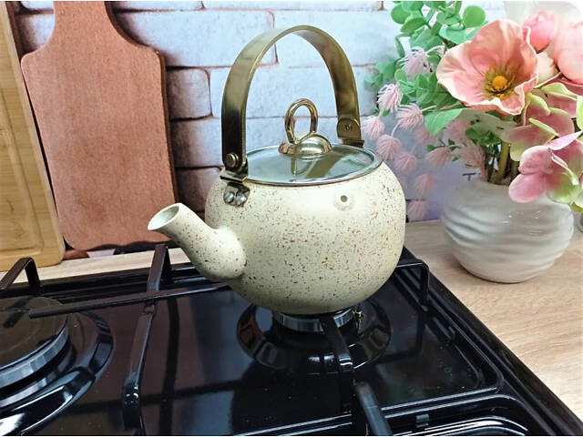 Чайник OMS 8212-S-ivory 1 л бежевий - Фото 4