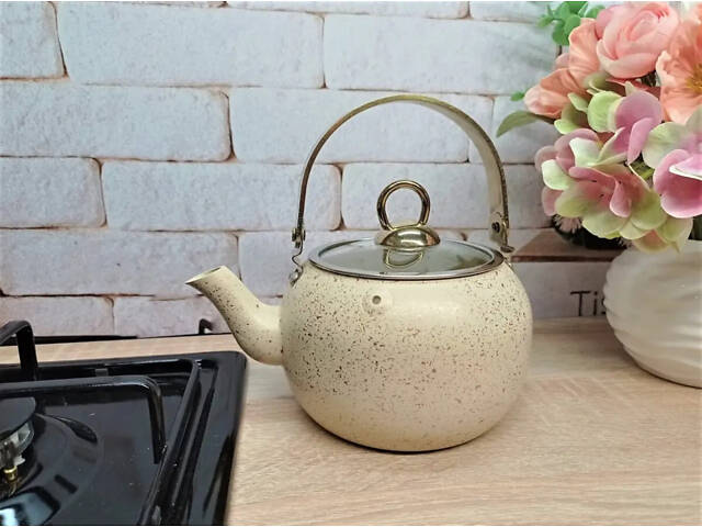 Чайник OMS 8212-S-ivory 1 л бежевий - Фото 5