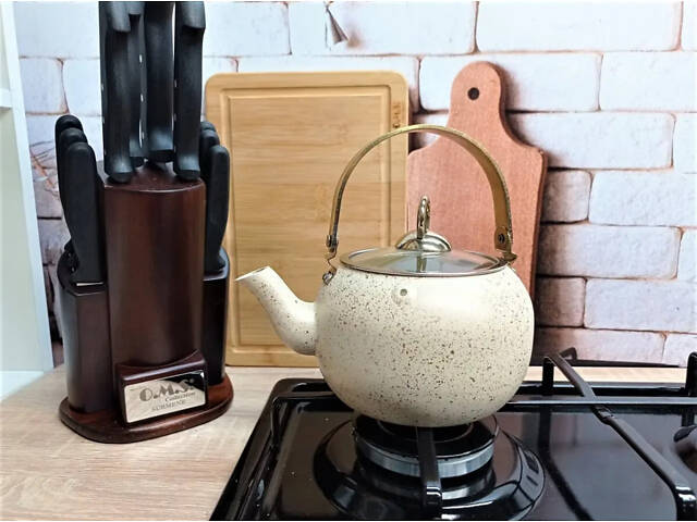 Чайник OMS 8212-S-ivory 1 л бежевий - Фото 6