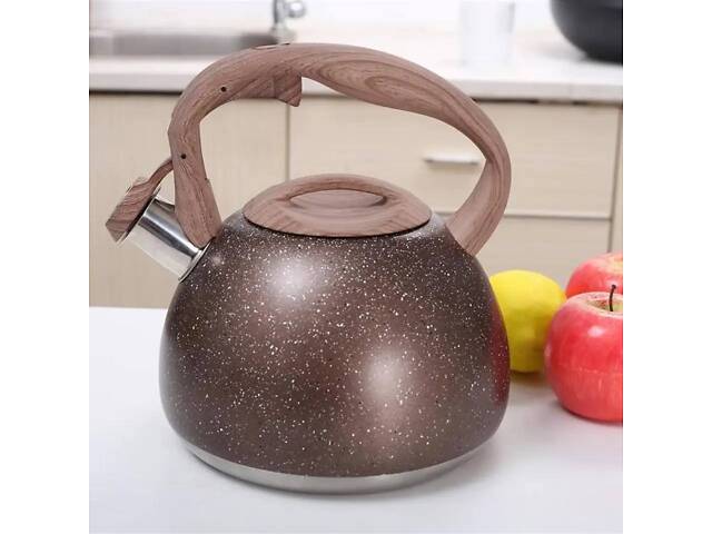 Чайник зі свистком Empire EM-7701 3 л коричневий - Фото 1